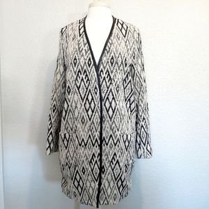 Closed Brand Long Jacket w/Lamb Leather Trim